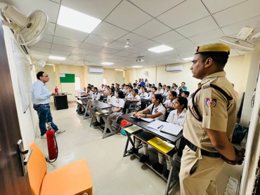 Fire Safety Workshop at Global Pratibha International School by Sh. Udaivir Singh, Division Officer (Govt of NCT Delhi- Delhi Fire Service)