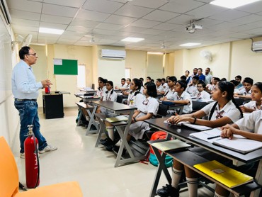 Fire Safety Workshop at Global Pratibha International School by Sh. Udaivir Singh, Division Officer (Govt of NCT Delhi- Delhi Fire Service)