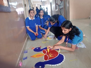 "Vibrant Rangoli Activities at GPS School"