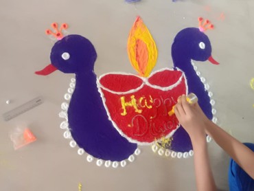 "Vibrant Rangoli Activities at GPS School"