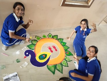 "Vibrant Rangoli Activities at GPS School"